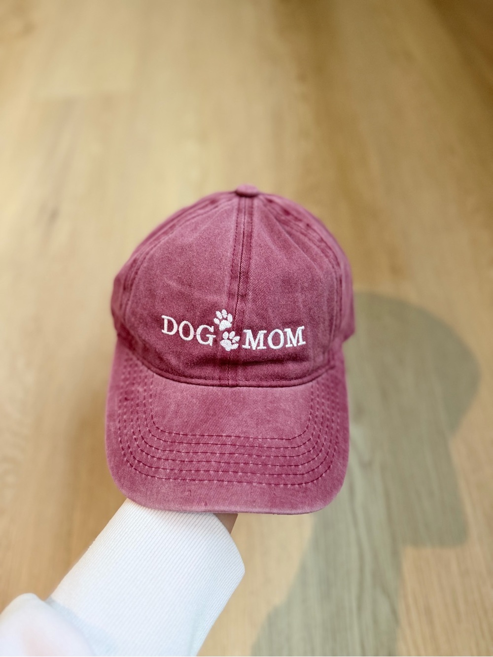 David and Young DOG MOM Embroidered Cap - Dusty Rose